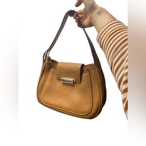 Y2K Mauro Governa for Surez NY brown leather shoulder bag